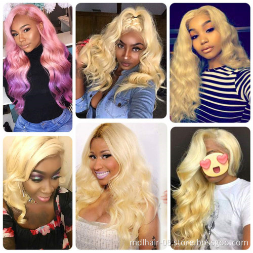Wholesale Blonde 613 Hair Bundles Pre Colored Cuticle Aligned Virgin Donor 613 Blonde Raw Indian Human Hair Extension Body Wave